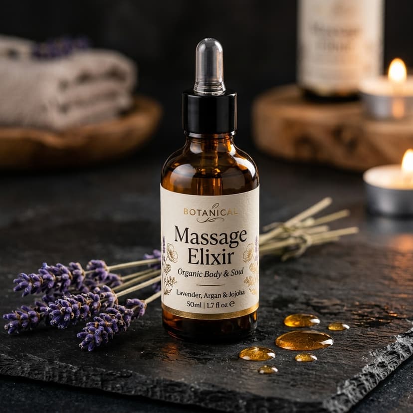Organic Sweet Almond & Lavender Warming Massage Oil